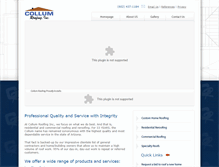 Tablet Screenshot of collumroofing.com